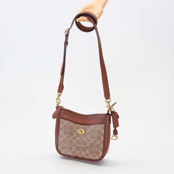 COACH Chaise Crossbody 19 Tan/Rust (Pre-owned/as pictured) - Picture 1 of 4